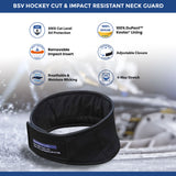 BSV Hockey Cut & Impact Resistant Neck Guard | ANSI A4 Kevlar® Composite Lining | Youth & Adult Hockey Protection