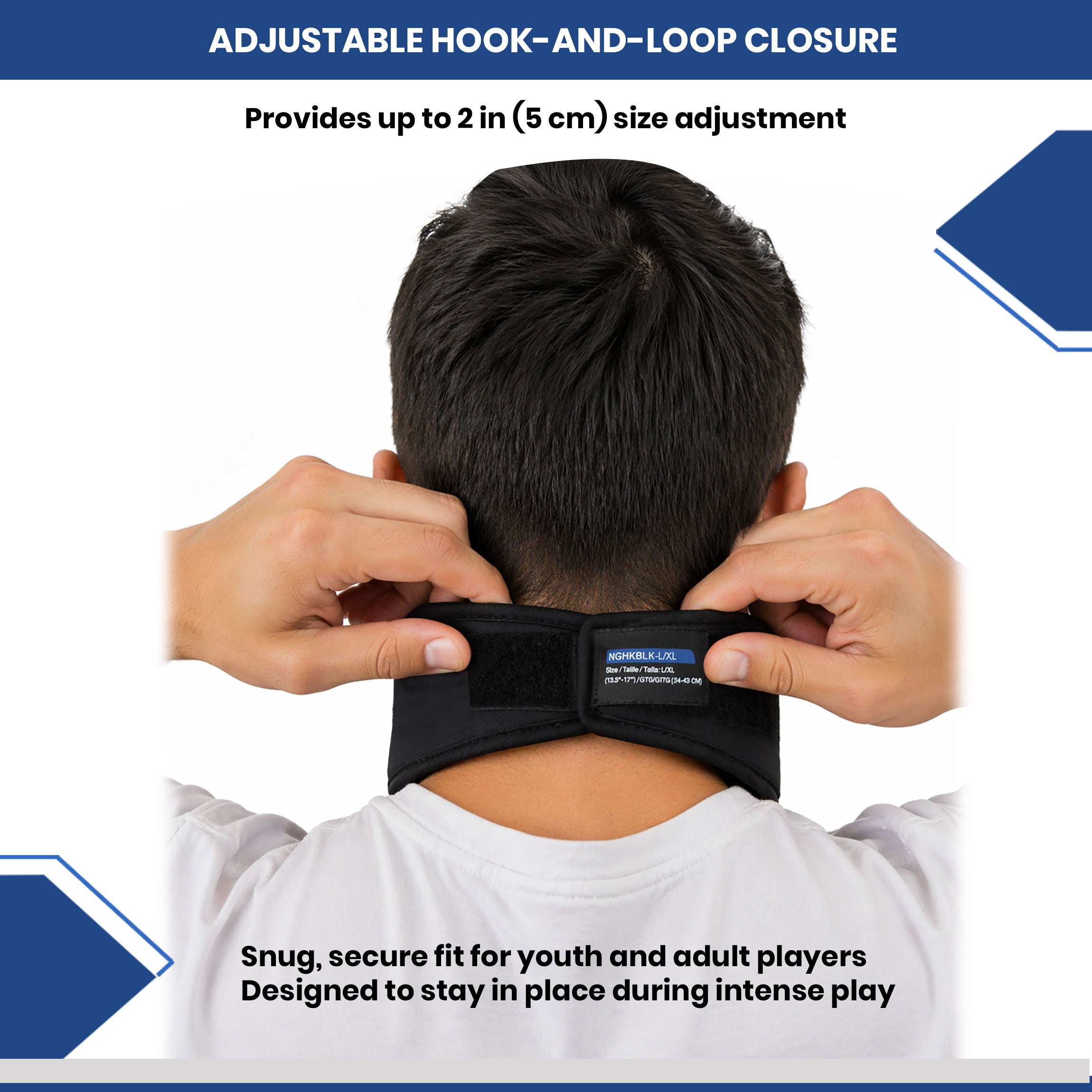 BSV Hockey Cut & Impact Resistant Neck Guard | ANSI A4 Kevlar® Composite Lining | Youth & Adult Hockey Protection