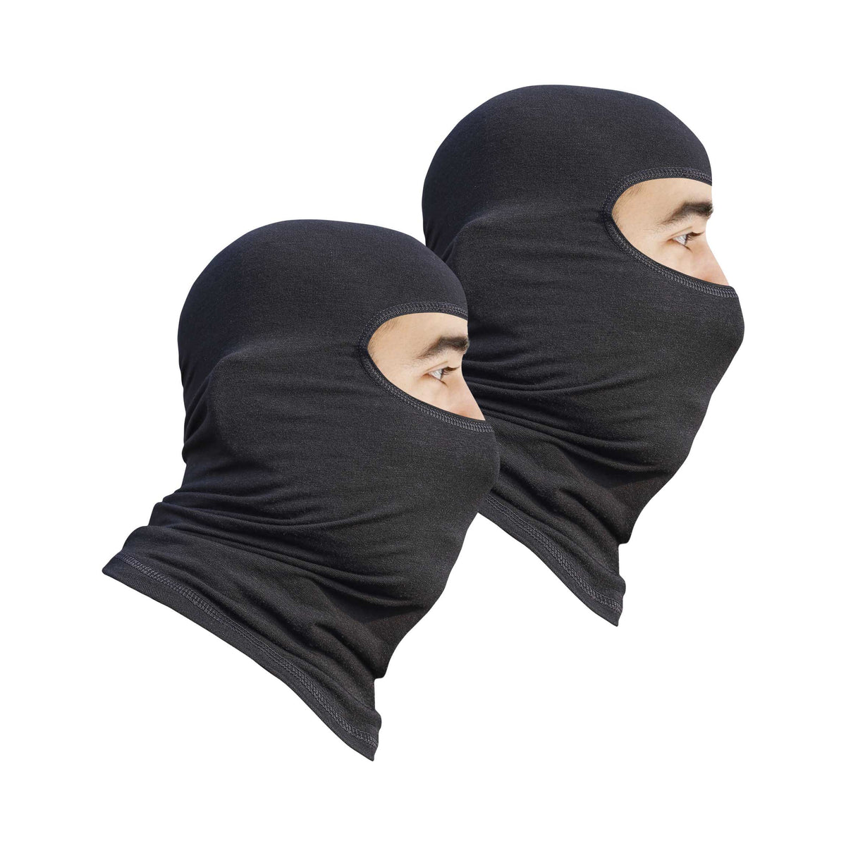 Balaclava Face Mask- COOLMAX Highly Breathable for Biking, Cycling, Skiing & Outdoor Sports for Men/Women- Black (1/2/3 Pack)